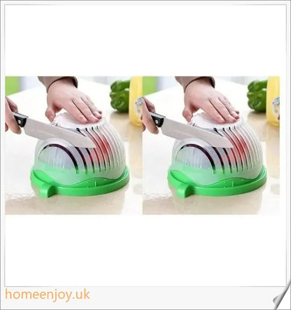 60 Seconds Salad Cutting Slicer Bowl - Versatile kitchen gadget for quick and easy salad preparation
