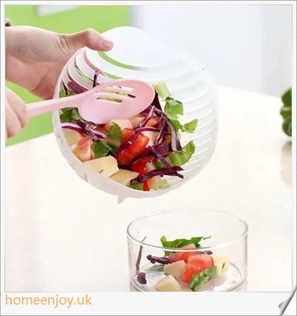 60 Seconds Salad Cutting Slicer Bowl - Versatile kitchen gadget for quick and easy salad preparation