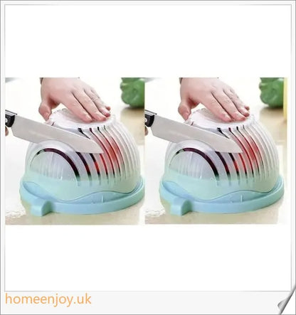 60 Seconds Salad Cutting Slicer Bowl - Versatile kitchen gadget for quick and easy salad preparation