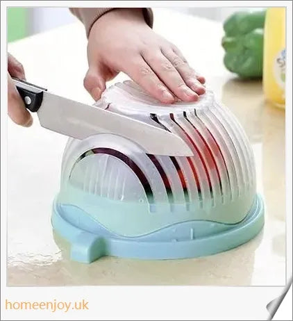 60 Seconds Salad Cutting Slicer Bowl - Versatile kitchen gadget for quick and easy salad preparation