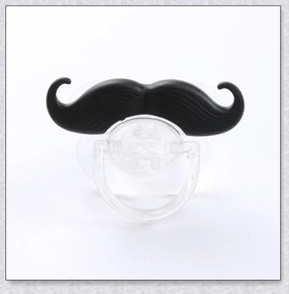 Adorable mustache-themed pacifier for newborns, designed with premium materials for safety and comfort