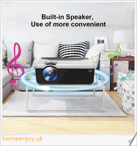 Crenova Mini LED Projector - Compact, Portable, and Bluetooth-Enabled for Versatile Home Entertainment