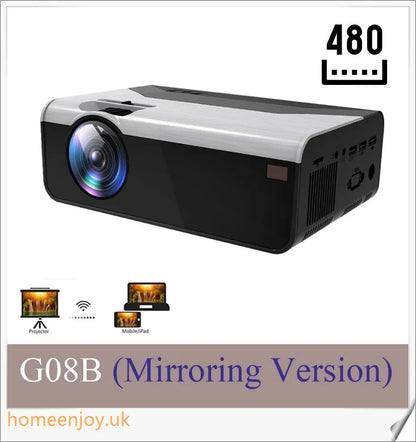 Crenova Mini LED Projector - Compact, Portable, and Bluetooth-Enabled for Versatile Home Entertainment