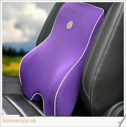 Premium memory foam car seat cushion with ergonomic lumbar support, breathable fabric, and air circulation technology for enhanced comfort and posture