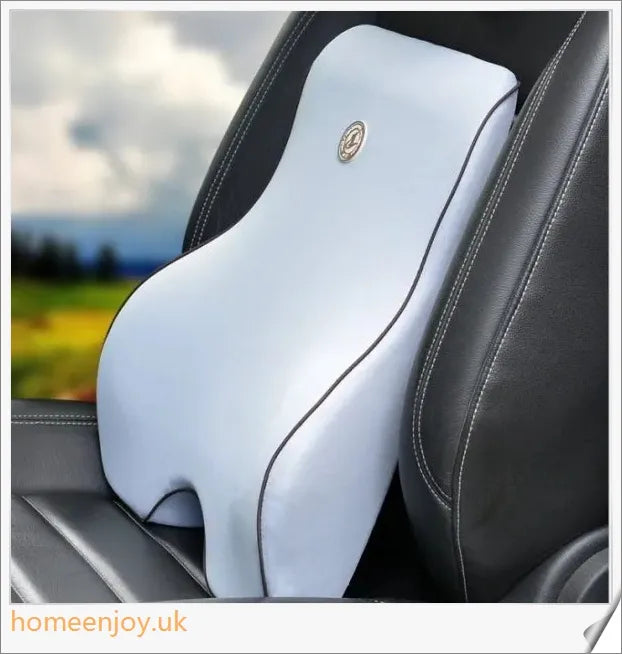 Premium memory foam car seat cushion with ergonomic lumbar support, breathable fabric, and air circulation technology for enhanced comfort and posture