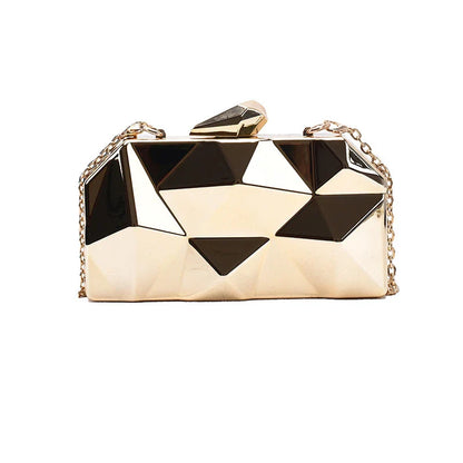 Elegant black leather handbag with a shimmering diamond-inspired chain strap, a timeless accessory for the modern British fashionista.
