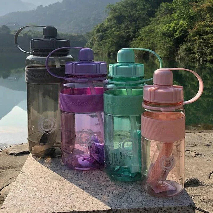 Premium plastic water bottle in various colours for outdoor hydration and adventures