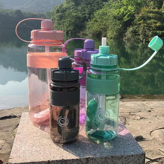 Premium plastic water bottle in various colours for outdoor hydration and adventures