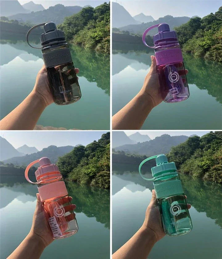 Premium plastic water bottle in various colours for outdoor hydration and adventures