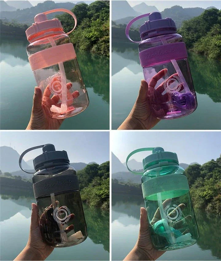 Premium plastic water bottle in various colours for outdoor hydration and adventures