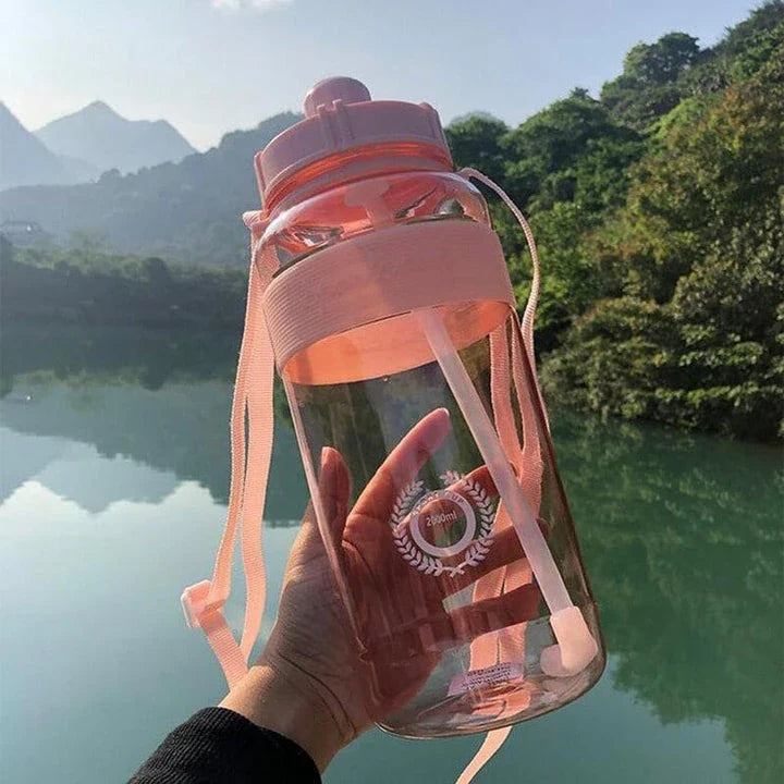 Premium plastic water bottle in various colours for outdoor hydration and adventures