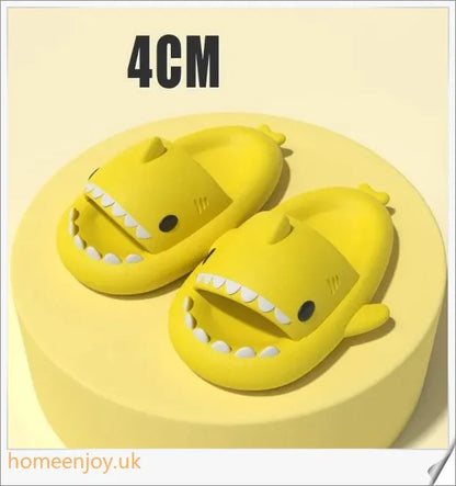 Adult's indoor and outdoor slippers with a funny shark cartoon design, made from premium EVA material for comfort and traction