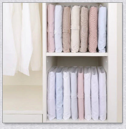 Storage Anti-Wrinkle Folding Clothes Board, a practical wardrobe organiser that keeps clothes neatly stacked and wrinkle-free.