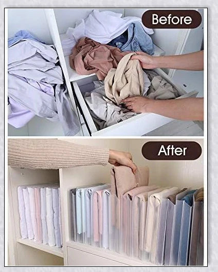 Storage Anti-Wrinkle Folding Clothes Board, a practical wardrobe organiser that keeps clothes neatly stacked and wrinkle-free.
