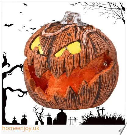 Gloween Interactive Halloween LED Pumpkin Lantern with warm, undazzling glow for spooky decor