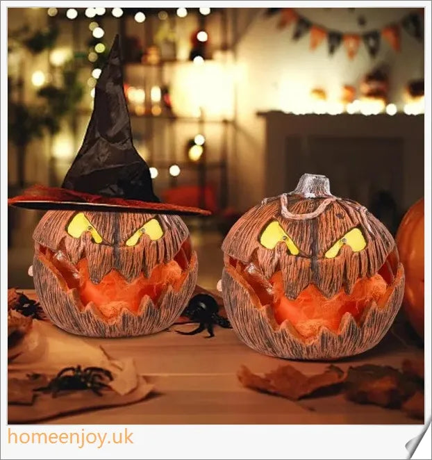 Gloween Interactive Halloween LED Pumpkin Lantern with warm, undazzling glow for spooky decor