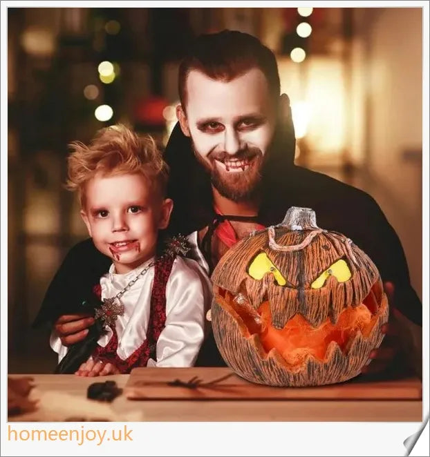 Gloween Interactive Halloween LED Pumpkin Lantern with warm, undazzling glow for spooky decor