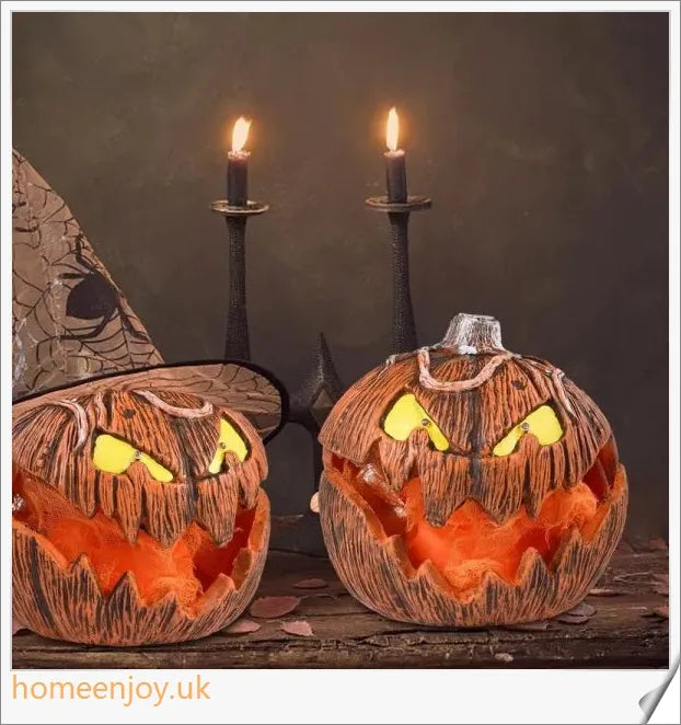 Gloween Interactive Halloween LED Pumpkin Lantern with warm, undazzling glow for spooky decor