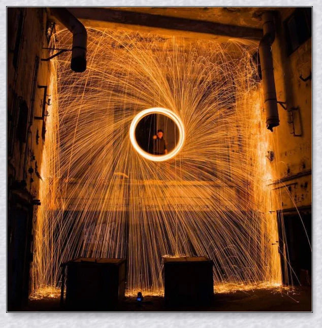 Spectacular Steel Wool Photography Kit with steel wool, whisk, and steel wire for creative light painting photography
