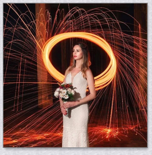 Spectacular Steel Wool Photography Kit with steel wool, whisk, and steel wire for creative light painting photography