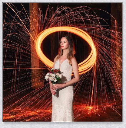 Spectacular Steel Wool Photography Kit with steel wool, whisk, and steel wire for creative light painting photography