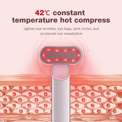 The EMS Eye Beauty Device, a compact and portable eye massager with microcurrent, warm compress, and 360° rotation technology to revitalise the delicate eye area.