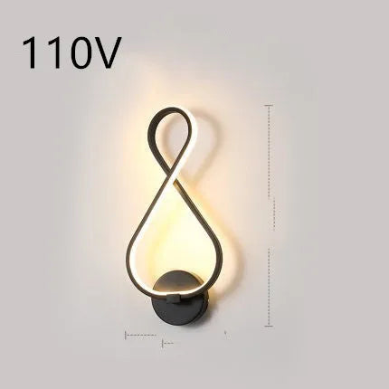 Minimalist Nordic style LED wall mounted bedside lamp with a silicone shade and touch button.