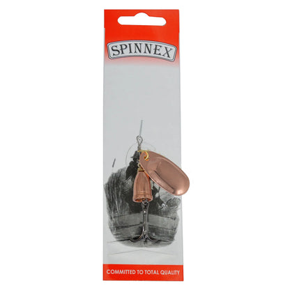 R composite rotating sequins copper bell fishing lure in seven colours showing 3# size and metal construction