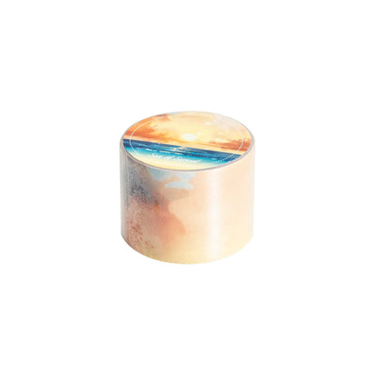 Japanese paper washi tape roll with sky theme decoration, 30mm width, showing colourful clouds pattern