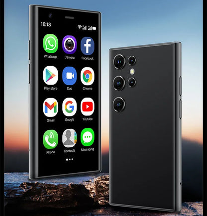 S23PRO XS15 mini Android smartphone in black, green, or pink purple colour.
