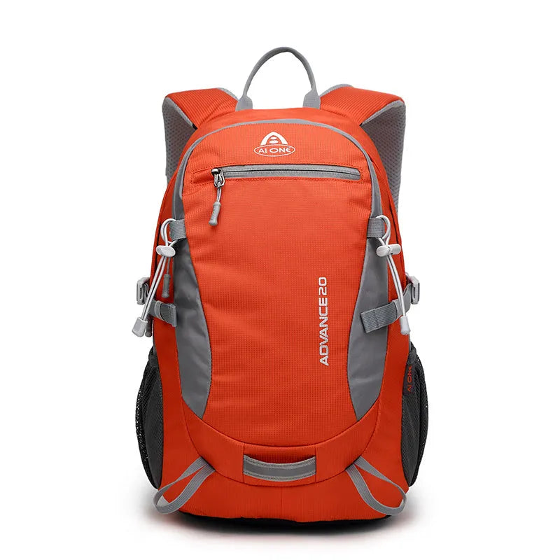 20 litre daypack backpack shown in one of seven colours: black, blue, green, orange, red, rose red, or turquoise.