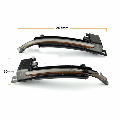 Dynamic LED mirror turn signal for Audi B8 and B8.5 models in black or white finish