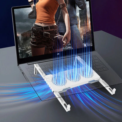 Portable Slim Smart Laptop Cooling Pad with USB 3 Fans for 17 Inch Laptops