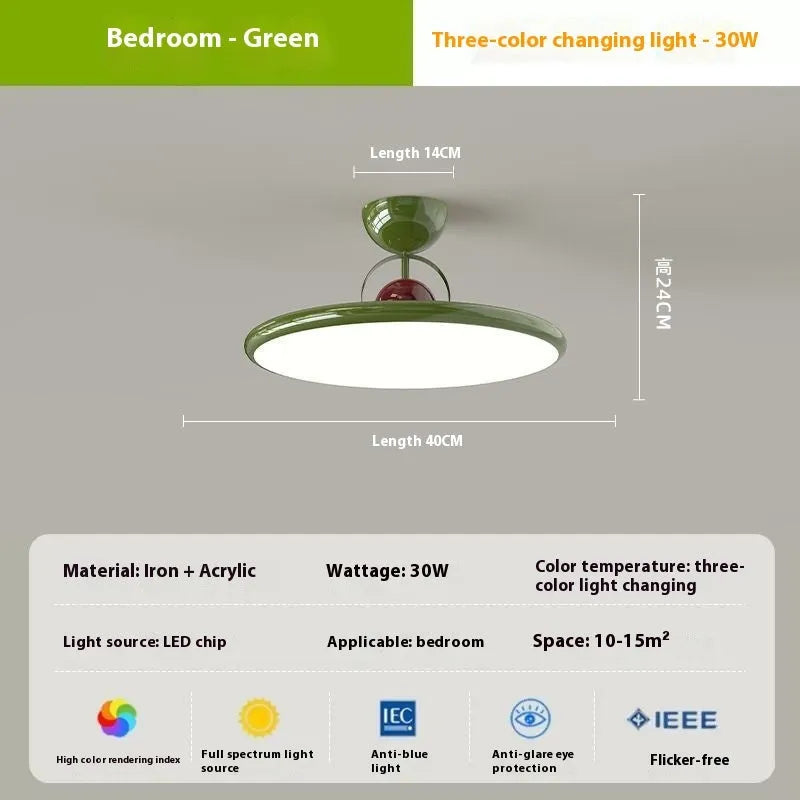 Modern Nordic ceiling light panel with full spectrum eye protection technology in dimmable LED design