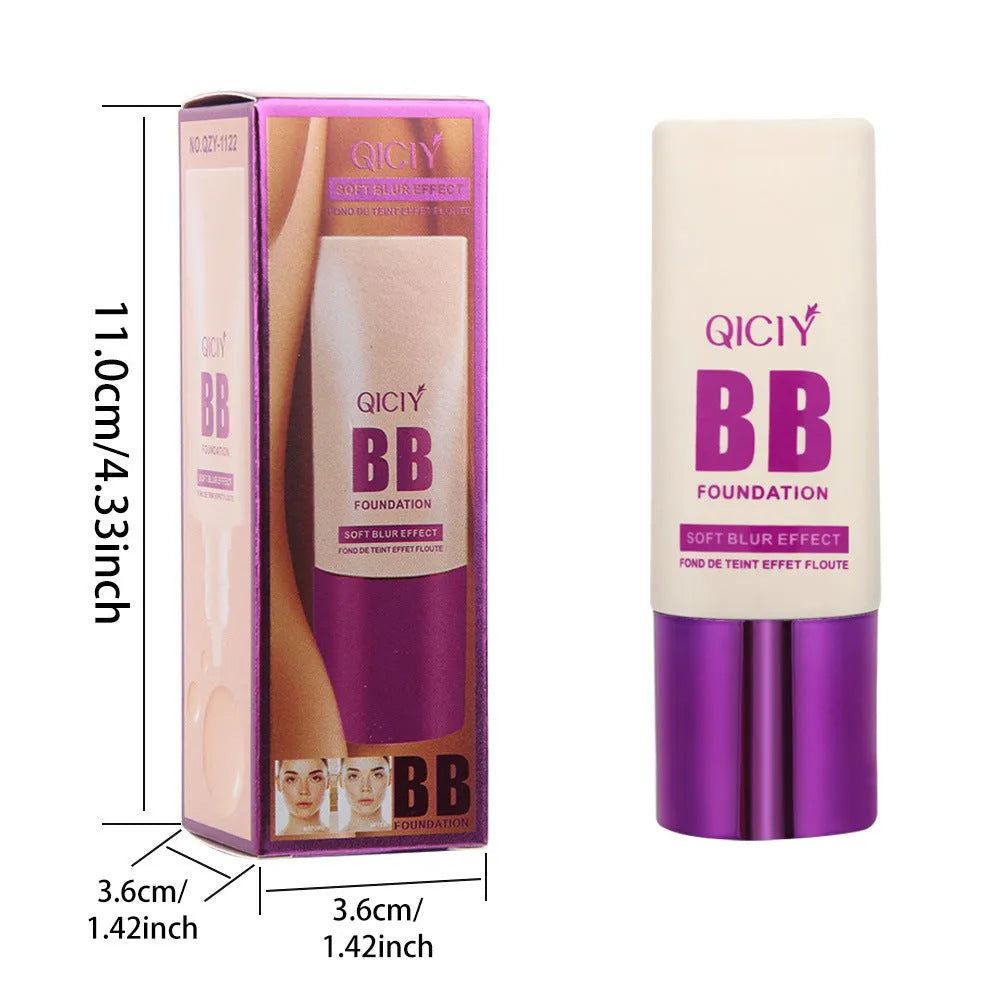 BB cream liquid foundation concealer bottle in one of 10 available shades with brightening properties