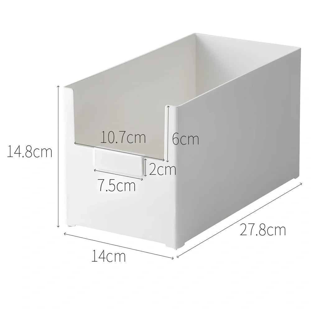 ABS plastic storage box with adjustable compartment dividers for household organisation