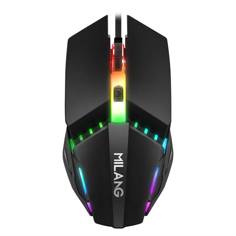 One-handed mechanical keyboard and mouse suit ABS plastic construction 1.5 metre cable length universal computer gaming accessory set for single-handed use