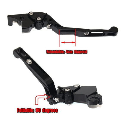 CNC foldable telescopic brake clutch horn levers for Honda CBR500R 2013 onwards, T6061 alloy, anodised, pair