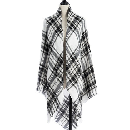 Luxury plus-sized double-sided cashmere-like scarf shawl in various colours