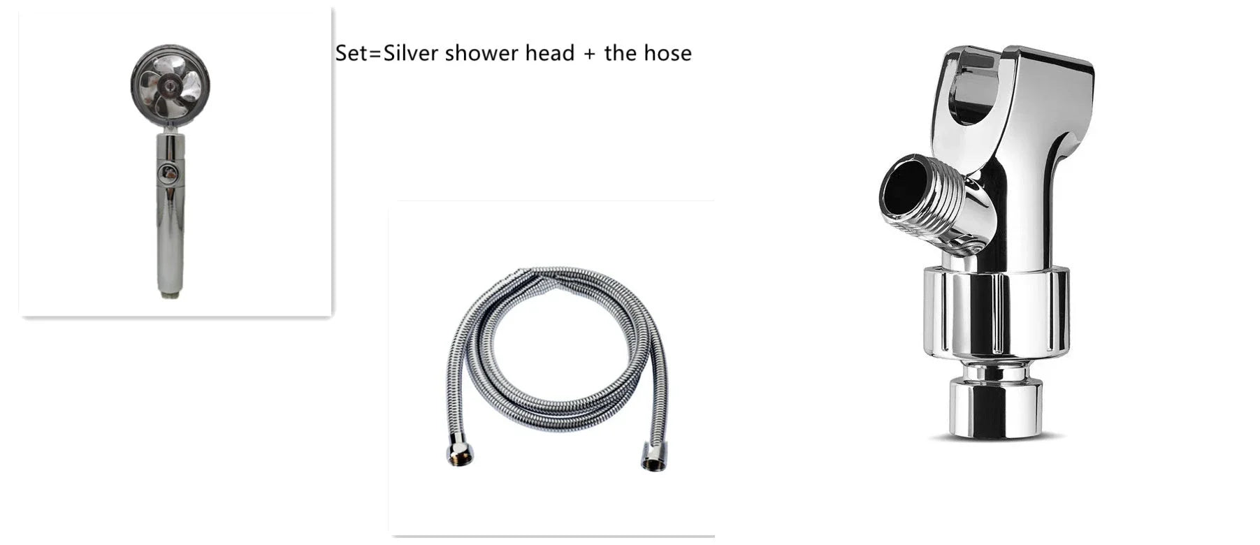360° Rotating Shower Head with Built-In Fan - Premium ABS Plastic Construction, Water-Saving High-Pressure Spray