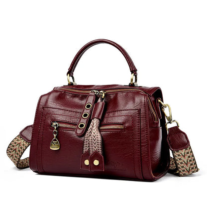 Women's grey one-shoulder crossbody bag with retro style and square shape