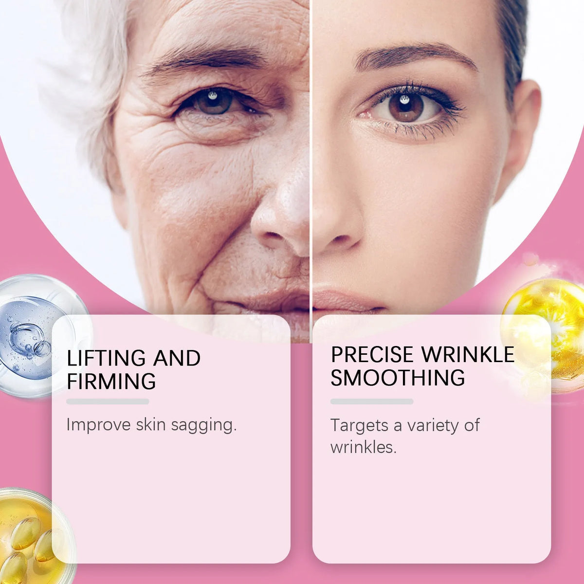 Roll of transparent hydrogel facial anti wrinkle lifting tape for forehead and brow application