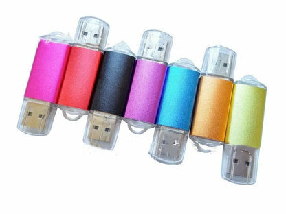 Software encryption USB dongle with metal shell in six colour options showing compact dimensions