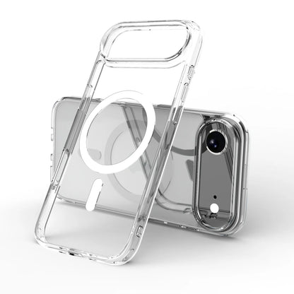 Transparent magnetic iPhone 17 AIR phone case showing TPU composite board construction