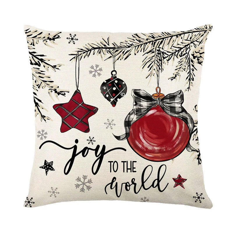 Festive Christmas cushion cover with vibrant holiday-themed design, perfect for adding cozy, seasonal charm to any home.