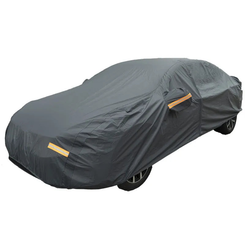 Grey PVC chemical fibre car cover for Volkswagen vehicles with rainproof and sun protection properties