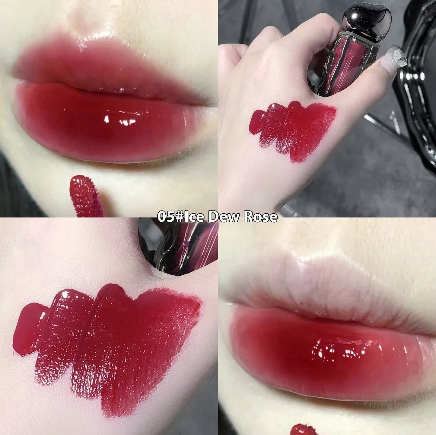 Glacier Lava Lip Lacquer water light mirror makeup in seven numbered colour options