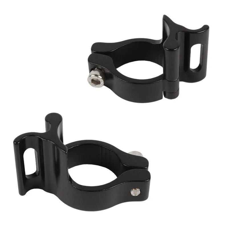 Black aluminium alloy vehicle clamp ring with steel frame measuring 28.6mm diameter