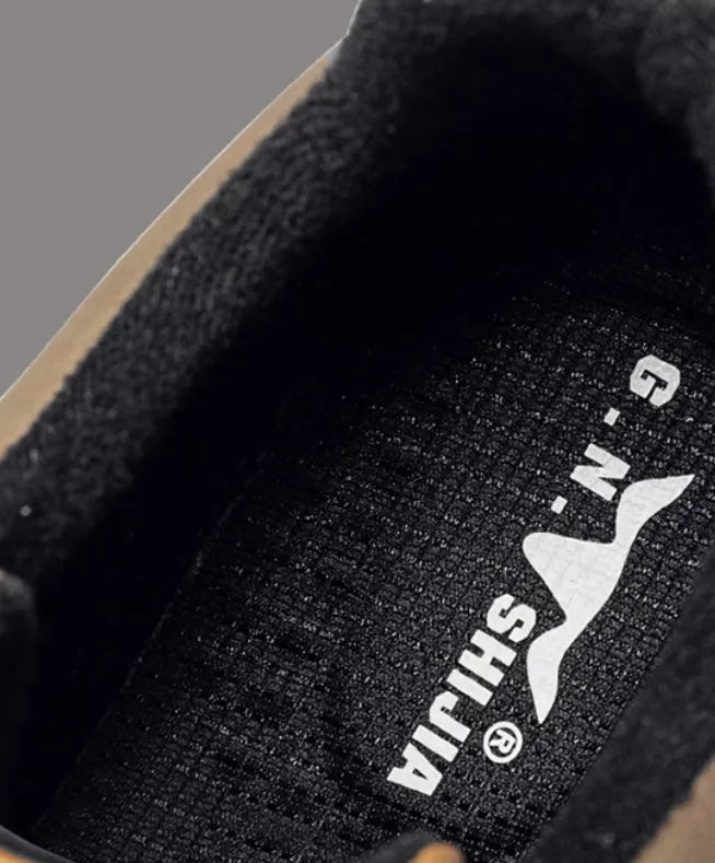 Black and white platform casual sneakers with thick rubber soles for height increase