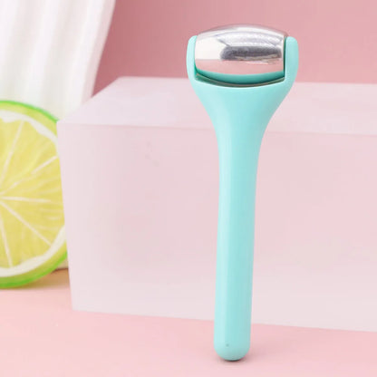 Ice roller eye cream stick cold compress instrument with stainless steel or silicone head on 8cm stick
